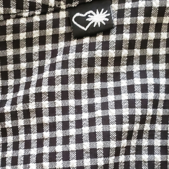 Checkered Black and White Shorts Heart Soul - Picture 7 of 8